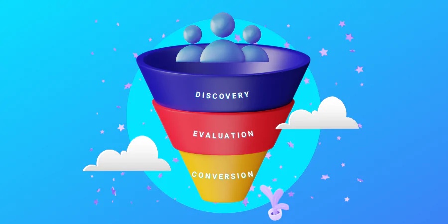 A graphic representation of marketing funnel