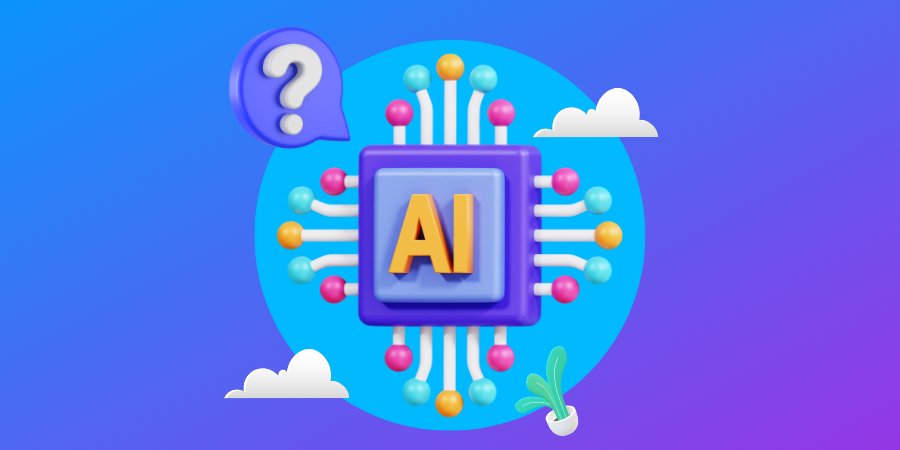 An AI chip and a question mark