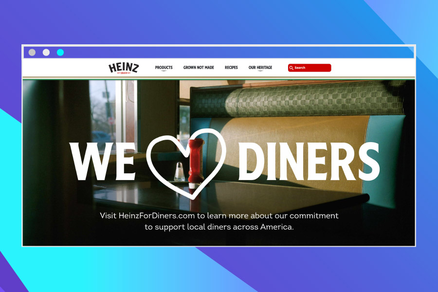 eCommerce platforms: Screenshot of Heinz Home Page