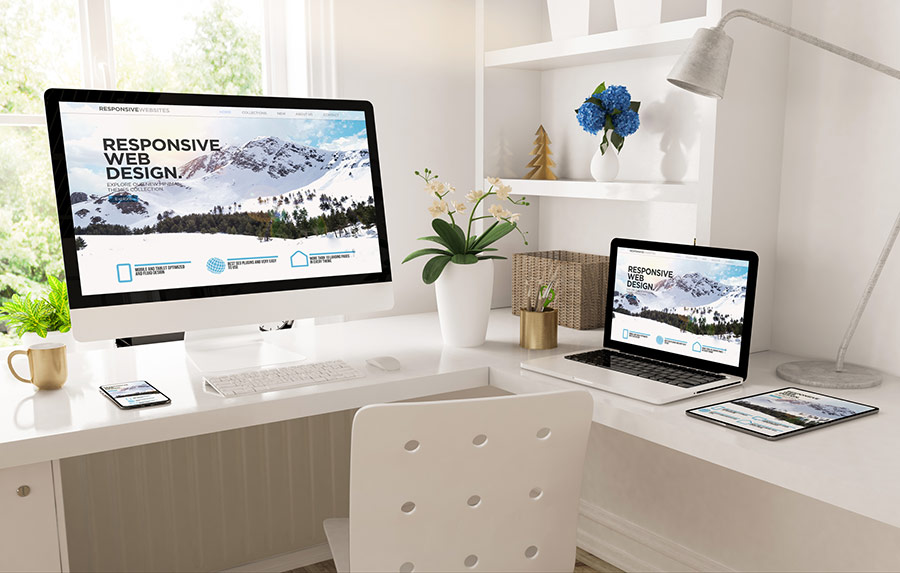 different devices showing responsive web design