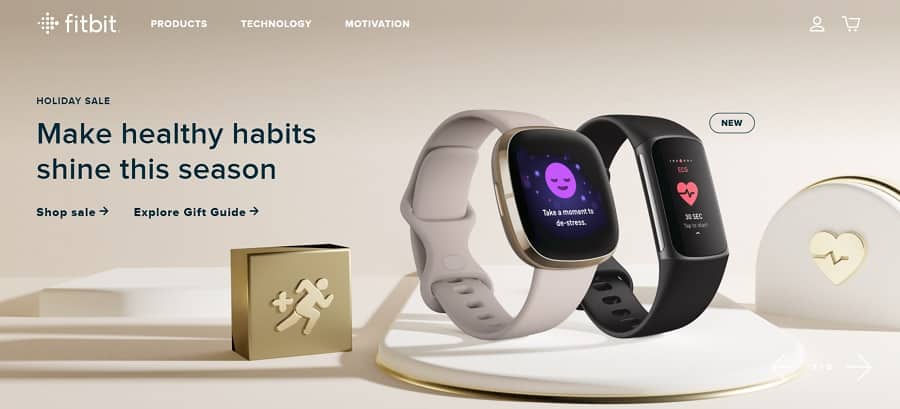 Fitbit homepage
