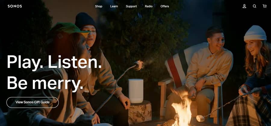 Sonos homepage