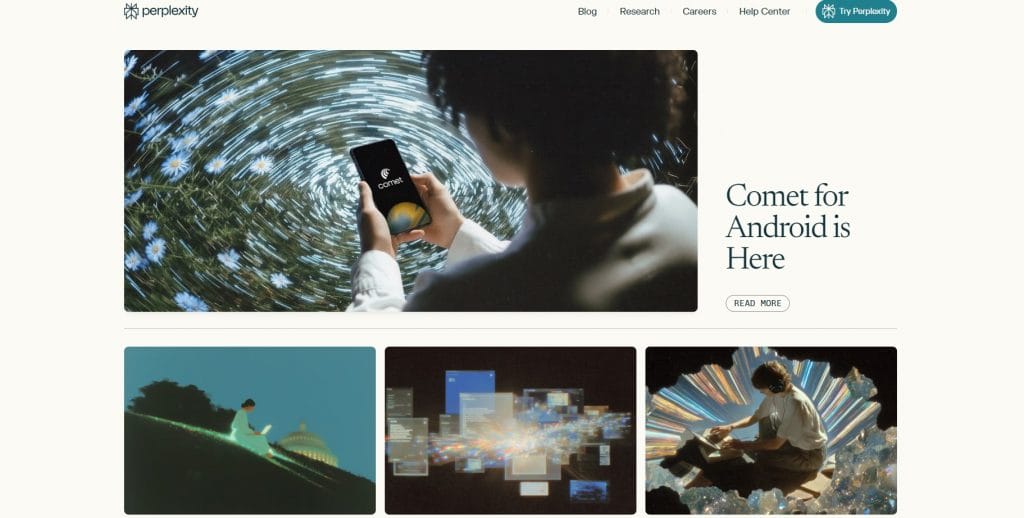 Perplexity blog screenshot