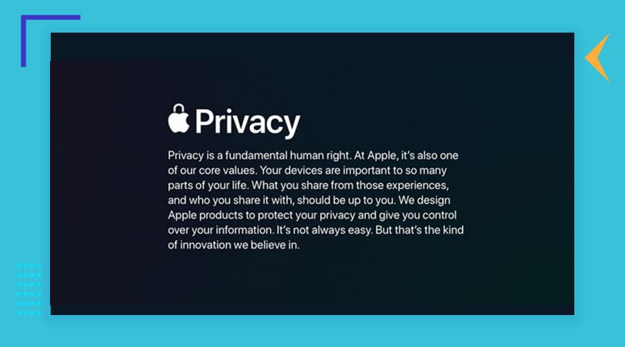  Apple’s statement on privacy. 