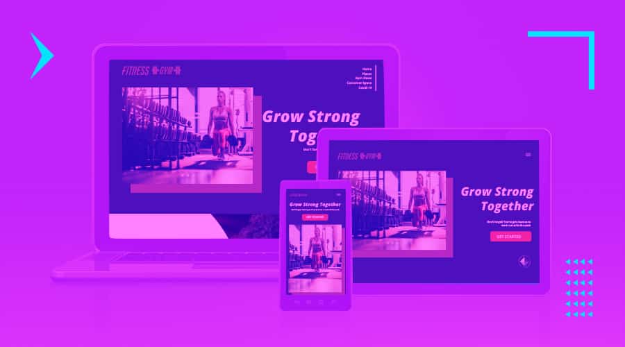 Responsive website design across devices to represent corporate web design