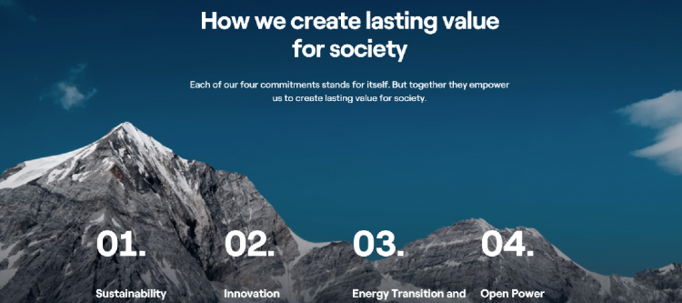 Manufacturing website design Enel's social commitment