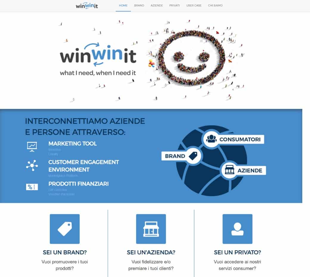 Homepage on old WinWinit website