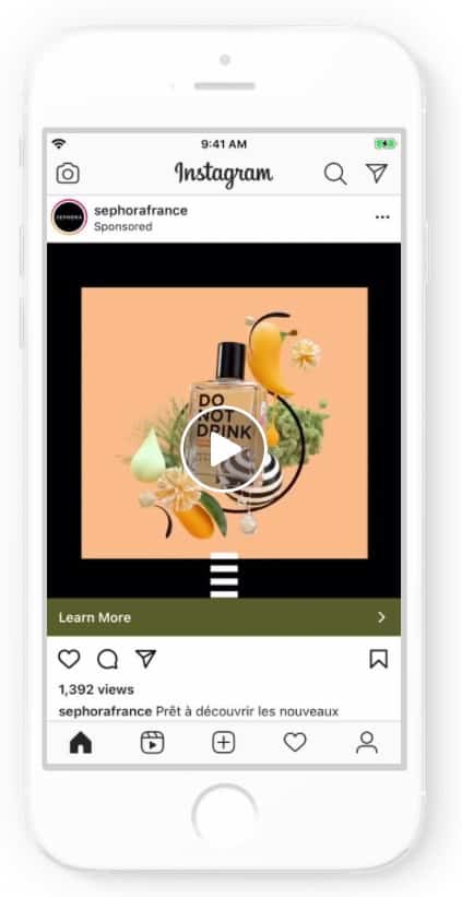 Instagram ad example: Sephora Collection