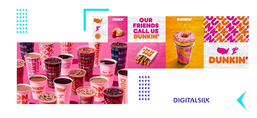 A custom image to represent new look of Dunkin' brand after the rebranding campaign 
