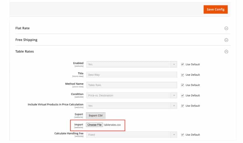 Screenshot how to import data