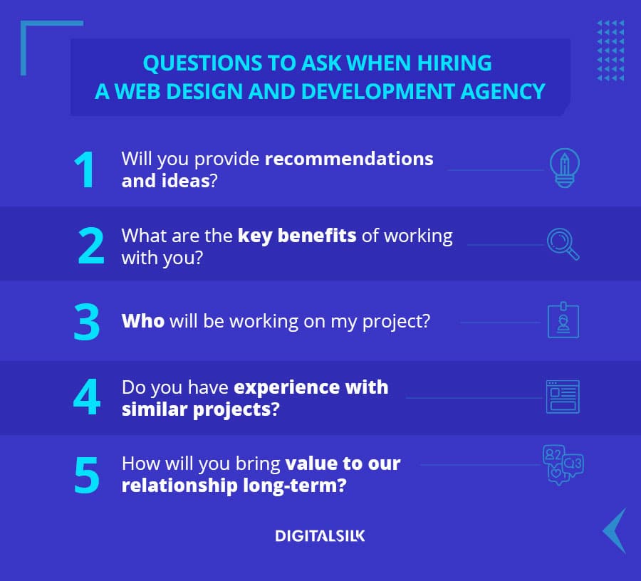 web design agency questions