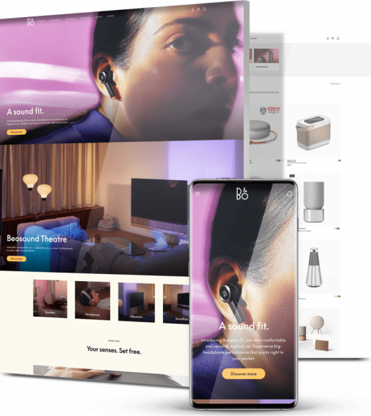 Adobe Commerce development Bang & Olufsen website example