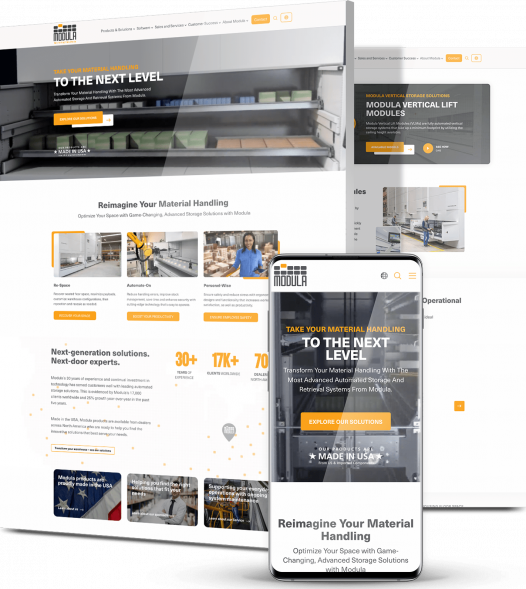 Corporate Website Design: Modula homepage
