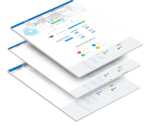 Three stacked images of Find the Plan's website design