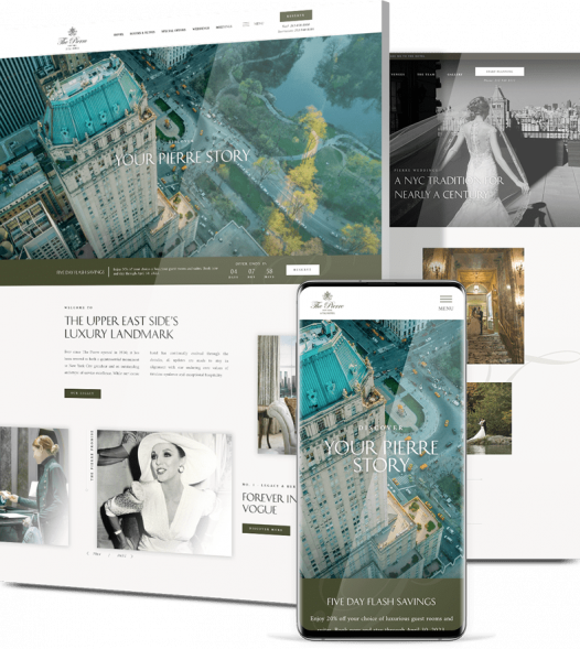 hotel web design agency custom hotel website for The Pierre
