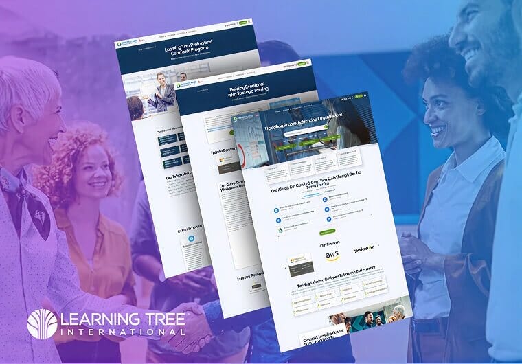 Learning Tree International website design showcase featuring IT training programs, corporate learning solutions, and responsive professional education web pages.
