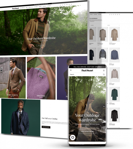 Magento website design company client Paul Stuart