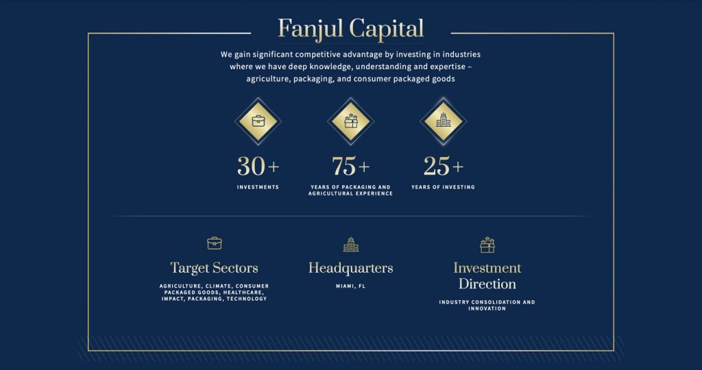 Venture capital website design example: Fanjul Capital numbers