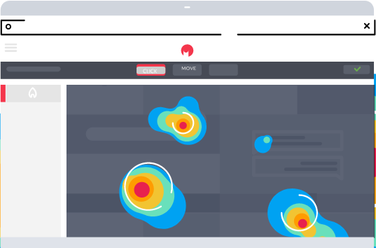 A heatmap example from Hotjar