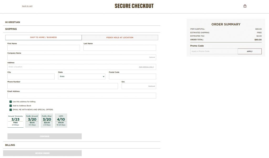 shopify checkout Muck Boot