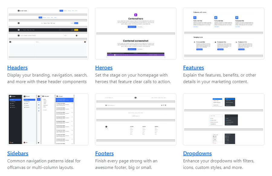 Bootstrap's library of web development frameworks