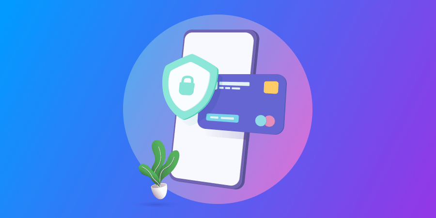 Hero image for Magento Security Guide showing a mobile phone, credit card, and secure e-store