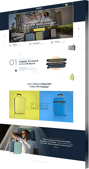 Web design agency portfolio example: Rollink
