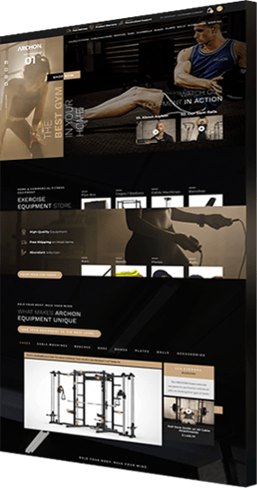 Website design company portfolio example: Archon Fitness