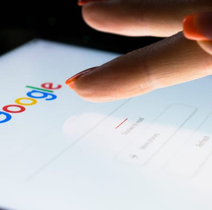 online search on a tablet