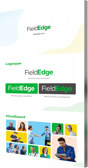 Brand design services portfolio example: FieldEdge