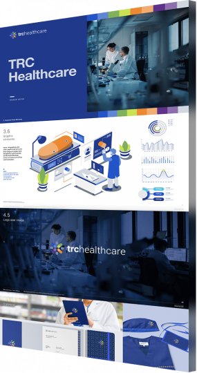 Brand design services portfolio example: TRC Healthcare