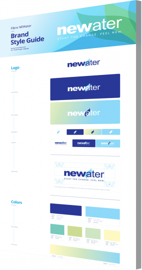 NEWater brand book as a brand management company portfolio example