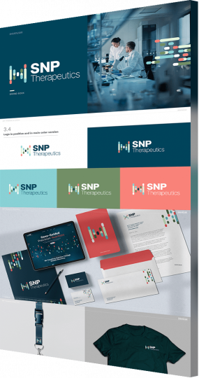 SNP Therapeutics brand book as a brand management company portfolio example