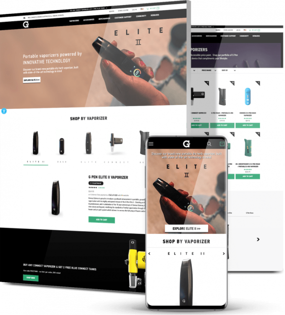 Shopify theme development company featured example: G Pen