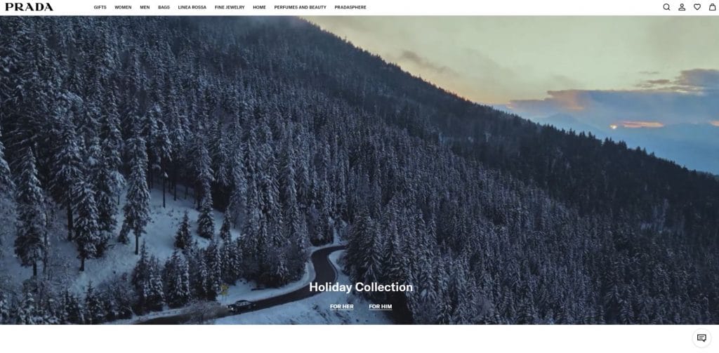 Prada website screenshot