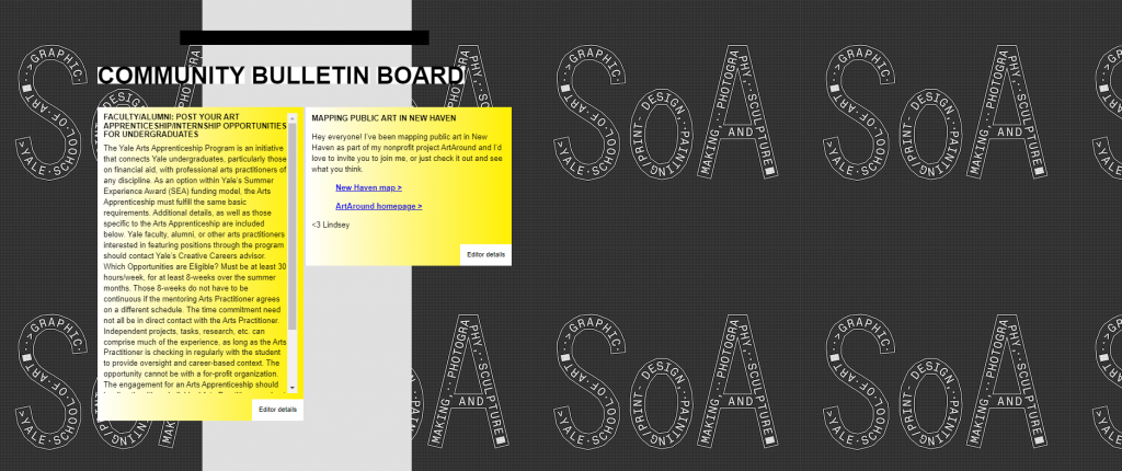 an example of neo-brutalism website design with inconsistent typography 
