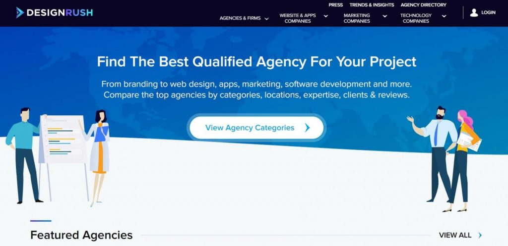 DesignRush as an agency rating platform example