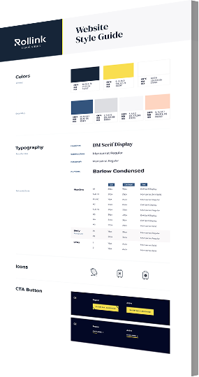 Rollink style guide sample page