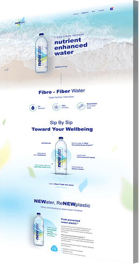 Website design example for NEWater