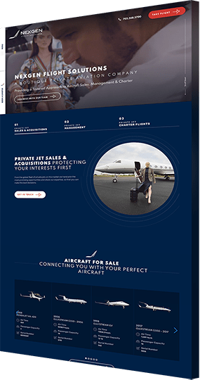Website design example for NexGen
