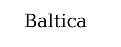 The word Baltica written in the Baltica font