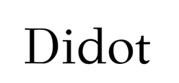 The word Didot written in the Didot font