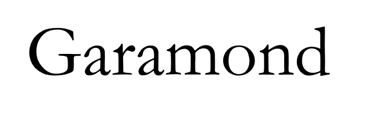 The word Garamond written in the Garamond font