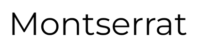 The word Montserrat written in the Montserrat font