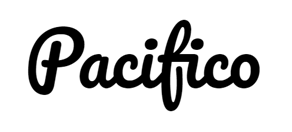 The word Pacifico written in the Pacifico font