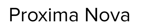 The words Proxima Nova written in the Proxima Nova font