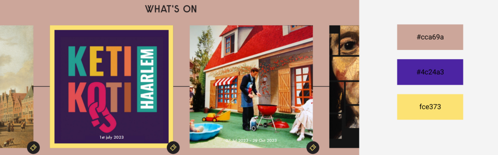 An example of a website with warm and bright color combination