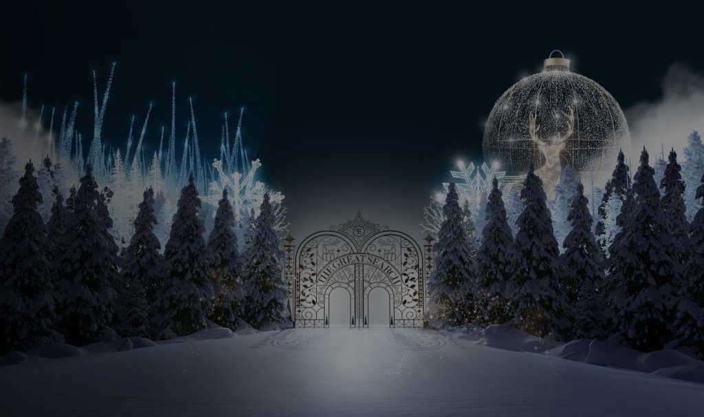 A background image for Enchant Christmas of a winter wonderland