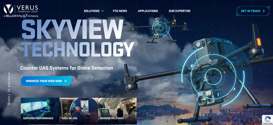 Verus Technology's website homepage