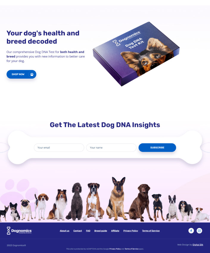 dognomics website screenshot
